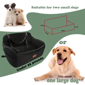 Pet Car Seat Waterproof Dog Car Bed Travel Carrier for Small Medium Dogs Under 55 Pounds