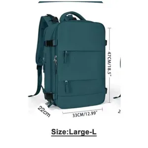 Large multi-functional travel backpack waterproof business laptop rucksack for men and women.