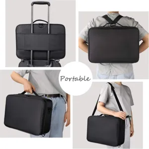 Grande capacité professionnel voyage valise maquillage portable sac de rangement cosmétique.