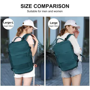 Expandable USB waterproof business travel laptop backpack for men and women daily commuting.
