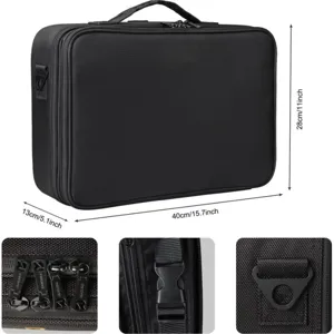 Grande valise de maquillage professionnelle de voyage trousse de rangement cosmetique portable