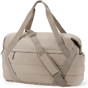 Borsa da viaggio sportiva trapuntata versatile con tracolla regolabile e tasche per yoga fitness.