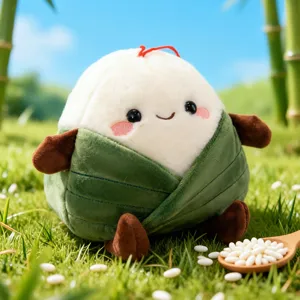 Lindo peluche de zongzi, material suave, regalo del festival de botes de dragón y bonita decoración.