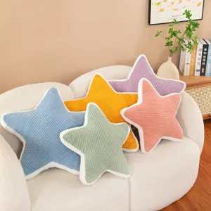 Nordic style plush star pillow colorful five pointed star cushion soft sofa decor pillow