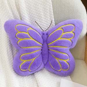Purple butterfly plush pillow soft stuffed animal sofa cushion cute home decor gift toy