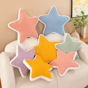 Nordic style colorful plush star pillow soft candy color sofa cushion cute room home decor
