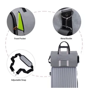 Multifunctional travel duffel bag for men with front pocket and adjustable shoulder strap.