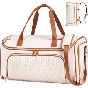 Large Capacity Travel Duffel Bag Multifunctional Waterproof Foldable Overnight Luggage Bag Fitness Workout Bag For Women
