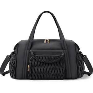 Große Kapazität Reisetasche Wasserdicht Nylon Weekender Duffel Bag Gesteppt Faltbar Fitness Gym Übernachtung Gepäcktasche Für Damen