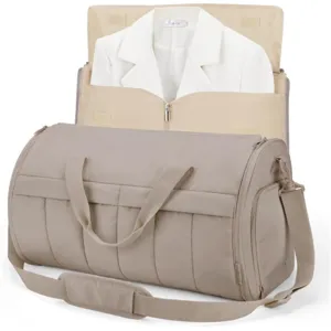 Large travel garment duffel bag for women multi-functional fold weekender overnight bag