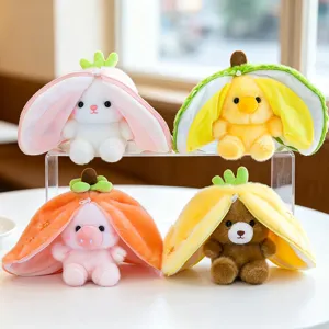 Cute Fruit Animal Transforming Plush Toy Doll Stuffed Animal Pendant