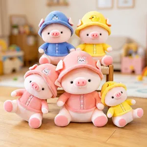 Cute Colorful Pig Plush Toy Stuffed Animal Doll Soft Pillow Companion Gift For Kids Girls