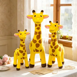 Cute Giraffe Plush Toy Soft Stuffed Animal Doll Kids Companion Toy Graduation Gift