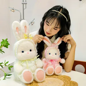 Süßes Prinzessin Kaninchen Plüschtier Puppe weiches Stofftier süßes Geschenk Detail