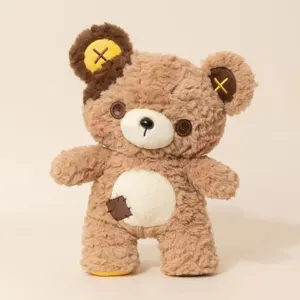 Cute button teddy bear plush toy soft doll kids comforting pillow gift cute stuffed animal