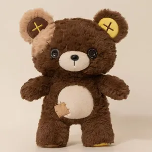 Cute Button Teddy Bear Stuffed Animal Plush Toy Soft Stuffed Doll Children Companion Soothing Doll Home Decor Gift