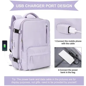 Zaino da viaggio con ricarica USB grande capacita borsa scolastica multifunzione