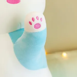 Cute plush bunny toy detail soft stuffed animal doll comforting pillow gift for kids