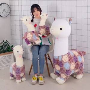 Cute Snowflake Alpaca Plush Toy Stuffed Animal Doll Soft PP Cotton Pillow Valentine Gift Toy