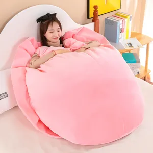 Giant pink wearable turtle shell plush pillow giant soft sleeping bag cute plush toy.
