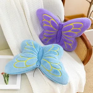 Soft butterfly plush pillow cute sofa cushion fluffy animal toy home decor gift