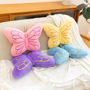 Cute Butterfly Plush Pillow Stuffed Animal Soft Cushion Tatami Mat Decorative Pillow For Living Room Bedroom Home Decor