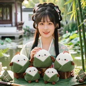 Lindo peluche de zongzi del festival de botes de dragón muñeca de arroz lindo regalo