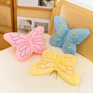 Cute butterfly plush pillow soft stuffed sofa cushion adorable cartoon tatami seat cushion gift.