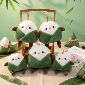 Lindo llavero de peluche Zongzi del Festival de los Barcos del Dragón muñeca suave