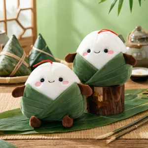 Lindo peluche de Zongzi de dibujos animados muñeca suave regalo de festival de botes de dragón