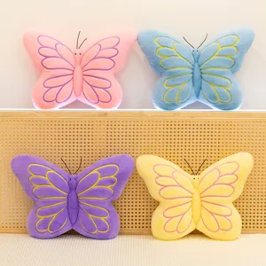 Cute plush butterfly pillow soft cushion stuffed animal sofa toy for bedroom decor