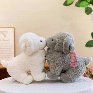 Cute plush lamb stuffed animal toy soft couple sheep doll sweet gift for kids room decor
