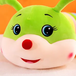 Cute colorful caterpillar plush toy, soft hugging pillow and cute companion for kids girls.