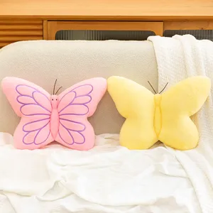 Cute butterfly plush pillow soft stuffed animal sofa cushion room home decor gift toy
