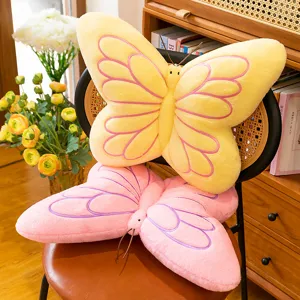 Cute butterfly plush pillow soft stuffed animal toy sofa cushion home room decor gift for kids