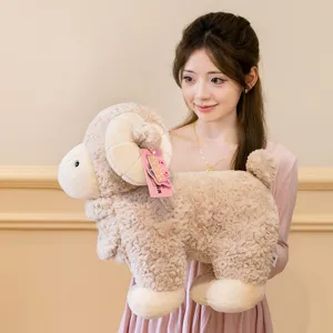 Soft cute lamb plush toy fluffy sheep stuffed animal doll kids sleeping companion gift