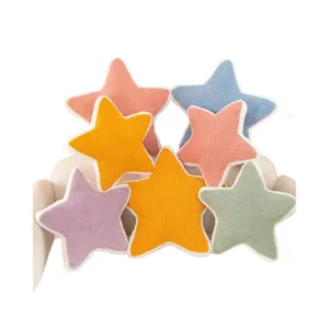 Cute cartoon nordic style plush star pillow colorful candy color soft sofa cushion home