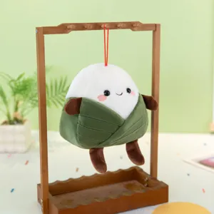 Lindo peluche de Zongzi, regalo del festival de botes de dragón, juguete suave para bolso.