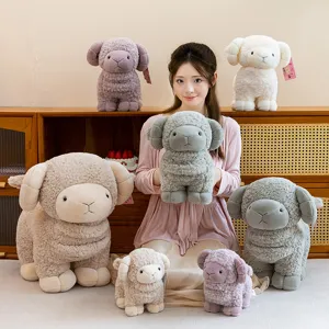 Soft cute lamb plush toy fluffy sheep stuffed doll pillow children gift multi-color sizes