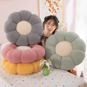 Cute Flower Floor Cushion Plush Stuffed Daisy Seat Cushion Soft Decorative Pillow For Home Bedroom Living Room