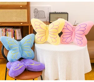 Cute butterfly plush pillow soft stuffed toy sofa cushion cute home decor gift for kids girls