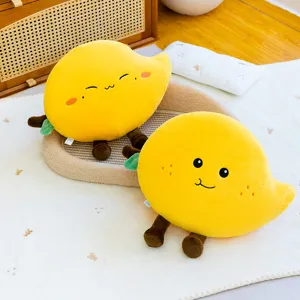 Joli coussin en peluche mangue doux dessin anime fruit peluche coussin pour les enfants