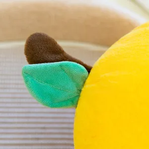 Mignon coussin en peluche mangue détail fruit jaune doux enfants mignon dessin animé poupée