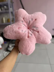 Cuscino in peluche di fiori di ciliegio rosa morbido cuscino per divano ufficio casa