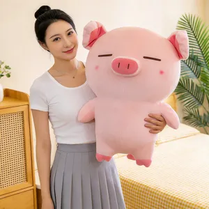Süßes weiches Plüschschwein Kuscheltier, elastische Schlafkissen Puppe Geschenk für Kinder.