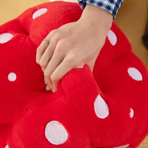 Coussin en peluche champignon rouge doux oreiller en peluche mignon chambre lit canapé jouet