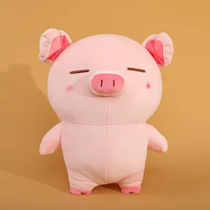 Niedliches rosa Schwein Plüschtier, weiche Stofftier Puppe, süßes Schlafkissen für Kinder und Mädchen
