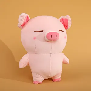 Süßes elastisches stehendes Schwein Plüschtier Puppe weiches Schlafkissen Geburtstagsgeschenk