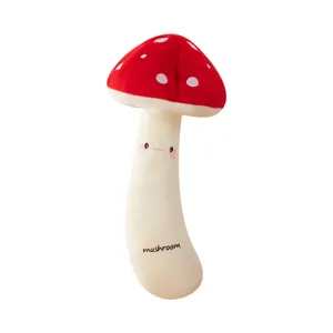 Oreiller corps en peluche champignon mignon coussin en peluche douce pour chambre