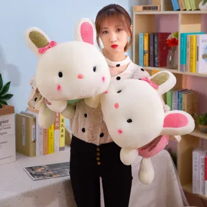 Simpatico coniglio di peluche grande bambola cuscino morbido regalo bambini decoro